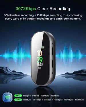 64GB Digital Voice Recorder Professional & Portable, 4-in-1 New Upgraded Noise Reduction Hi-Fi Pure Sound Quality, 3072Kbps Audio Activated Voice Recorder for Your Lectures, Meetings, and Classes 64GB Digital Voice Recorder Professional & Portable, 4-in-1 New Upgraded Noise Reduction Hi-Fi Pure Sound Quality, 3072Kbps Audio Activated Voice Recorder for Your Lectures, Meetings, and Classes