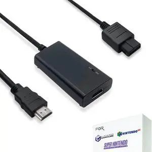 HDMI Cable for Nintendo Gamecube, Nintendo 64 N64, Super Nintendo SNES (3-in-1), GameCube/SNES/N64 to HDMI Adapter with S-Video Signal Output (Better Video Quality), HD Converter with 4:3/16:9 Switch HDMI Cable for Nintendo Gamecube, Nintendo 64 N64, Super Nintendo SNES (3-in-1), GameCube/SNES/N64 to HDMI Adapter with S-Video Signal Output (Better Video Quality), HD Converter with 4:3/16:9 Switch