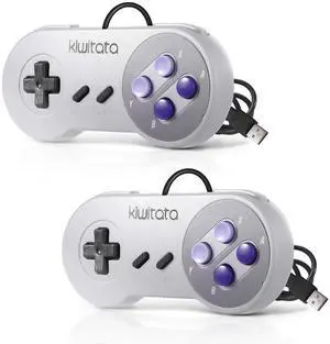 2X Classic SNES USB Controller for PC Gamings, Retro SNES Wired USB Game Emulator Controller for Windows XP 7 8 11 Mac Raspberry Pi 2X Classic SNES USB Controller for PC Gamings, Retro SNES Wired USB Game Emulator Controller for Windows XP 7 8 11 Mac Raspberry Pi