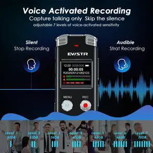 128GB Digital Voice Recorder Voice Activated Recorder with Playback - Upgraded Tape Recorder for Lectures, Meetings, Interviews, Audio Recorder USB Charge, MP3 128GB Digital Voice Recorder Voice Activated Recorder with Playback - Upgraded Tape Recorder for Lectures, Meetings, Interviews, Audio Recorder USB Charge, MP3