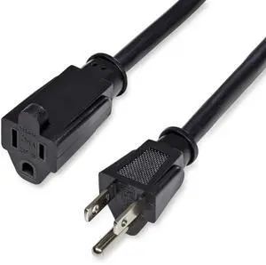 6ft (2m) Power Extension Cord, NEMA 5-15R to NEMA 5-15P Black Extension Cord, 13A 125V, 16AWG, Outlet Extension Power Cable, AC Power Cord - UL Listed (PAC1016) 6ft (2m) Power Extension Cord, NEMA 5-15R to NEMA 5-15P Black Extension Cord, 13A 125V, 16AWG, Outlet Extension Power Cable, AC Power Cord - UL Listed (PAC1016)