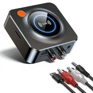 Bluetooth Receiver for Home Stereo, AUX RCA to Bluetooth Adapter for Old Speakers, NFC Wireless Audio Receiver for Music Streaming Sound System, KAIY Convert Wired Speakers to Wireless Bluetooth Receiver for Home Stereo, AUX RCA to Bluetooth Adapter for Old Speakers, NFC Wireless Audio Receiver for Music Streaming Sound System, KAIY Convert Wired Speakers to Wireless
