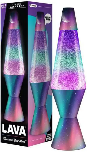 Lava® Lamp - 14.5" Polar Glimmer - The Original Motion Light - Silver Glitter, Multicolor Base and Globe - Item #2048 (Amazon Exclusive) Lava® Lamp - 14.5" Polar Glimmer - The Original Motion Light - Silver Glitter, Multicolor Base and Globe - Item #2048 (Amazon Exclusive)