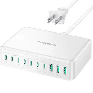 480W USB C Charger Block, Rocoren 10-Ports USB C Charging Station for Multiple Devices,PD 100W Type c Gan Fast Charger Station Multi USBC Charging Hub for Laptop MacBook HP iPad iPhone Samsung 480W USB C Charger Block, Rocoren 10-Ports USB C Charging Station for Multiple Devices,PD 100W Type c Gan Fast Charger Station Multi USBC Charging Hub for Laptop MacBook HP iPad iPhone Samsung