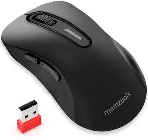 2.4G Wireless Mouse, 1400 DPI Computer Mice with USB Receiver, Portable Wireless USB Battery Powered Cordless Mouse for Laptop, PC, Desktop, 5 Buttons (Matte Black) 2.4G Wireless Mouse, 1400 DPI Computer Mice with USB Receiver, Portable Wireless USB Battery Powered Cordless Mouse for Laptop, PC, Desktop, 5 Buttons (Matte Black)