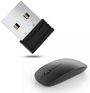 Slim Silent Wireless Mouse, Rechargeable Ultra-Thin Ergonomic Design, 2.4G Portable Computer Mouse for Office, Home, Notebook, MacBook, Windows Jiggler Slim Silent Wireless Mouse, Rechargeable Ultra-Thin Ergonomic Design, 2.4G Portable Computer Mouse for Office, Home, Notebook, MacBook, Windows Jiggler