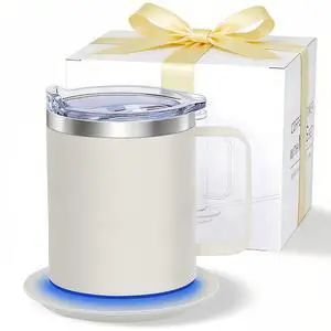 Coffee Warmer with Mug Set, Self Heating Coffee Cup, USB Powered Heated Mug Maintains 131°F, for Office & Home (Off White-12oz) Coffee Warmer with Mug Set, Self Heating Coffee Cup, USB Powered Heated Mug Maintains 131°F, for Office & Home (Off White-12oz)