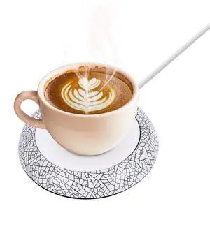 Coffee Mug Warmer,USB Rechargeable Coffee Warmer, Heat Beverage Warmer for Desk, Smart Cup Warmer with Wood Grain, Mug Warmer for Heating Coffee Beverage Tea Milk(Water Bead Pattern), el Coffee Mug Warmer,USB Rechargeable Coffee Warmer, Heat Beverage Warmer for Desk, Smart Cup Warmer with Wood Grain, Mug Warmer for Heating Coffee Beverage Tea Milk(Water Bead Pattern), el