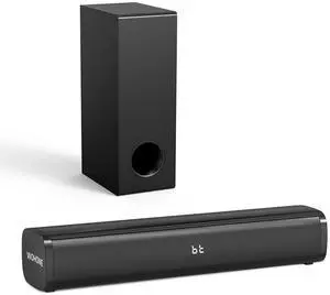 Sound Bar for Smart TV with Wired Subwoofer, 2.1 CH Small TV Soundbar Speakers, Support Bluetooth 5.3/ARC/Optical/AUX/USB Connectivity, S100 Pro, Black Sound Bar for Smart TV with Wired Subwoofer, 2.1 CH Small TV Soundbar Speakers, Support Bluetooth 5.3/ARC/Optical/AUX/USB Connectivity, S100 Pro, Black