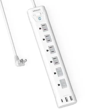 2 Prong Power Strip, 2 Prong to 3 Prong Outlet Adapter | 1680J Surge Protector, 5ft Extension Cord with Flat Plug Polarized Plug, 6 AC & 3 USB, Wall Mountable, Ideal for Old House 2 Prong Power Strip, 2 Prong to 3 Prong Outlet Adapter | 1680J Surge Protector, 5ft Extension Cord with Flat Plug Polarized Plug, 6 AC & 3 USB, Wall Mountable, Ideal for Old House