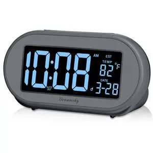 Alarm Clocks for Bedrooms, Auto Set Digital Desk Clock for Bedside Nightstand, Electric Clock with Dimmable Brightness Dimmer, Auto DST, USB Port, Date, Temperature, Snooze Alarm Clocks for Bedrooms, Auto Set Digital Desk Clock for Bedside Nightstand, Electric Clock with Dimmable Brightness Dimmer, Auto DST, USB Port, Date, Temperature, Snooze