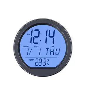 Car Dashboard Clock with Automatic Backlight at Night, Solar-Powered, Fahrenheit Temperature, 12/24 Hour Format Time, Calendar for Car Truck Office Home and Outdoor Camping (Includes Battery) Car Dashboard Clock with Automatic Backlight at Night, Solar-Powered, Fahrenheit Temperature, 12/24 Hour Format Time, Calendar for Car Truck Office Home and Outdoor Camping (Includes Battery)