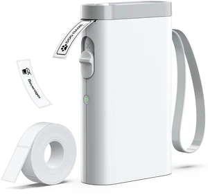 P21 Label Maker Machine with Tape, Bluetooth Label Printer, White | Inkless Printing, Built-in Cutter, Rechargeable, Easy App Editing, Ideal for School, Office and Home P21 Label Maker Machine with Tape, Bluetooth Label Printer, White | Inkless Printing, Built-in Cutter, Rechargeable, Easy App Editing, Ideal for School, Office and Home