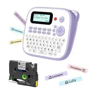D210S Label Maker Machine with-Tape, Label Maker Waterproof-Labels 12mm, Portable Labeler Purple for Teachers Kids, Desktop Labeler with Multiple Symbols &Fonts for Home Office School Supplies D210S Label Maker Machine with-Tape, Label Maker Waterproof-Labels 12mm, Portable Labeler Purple for Teachers Kids, Desktop Labeler with Multiple Symbols &Fonts for Home Office School Supplies
