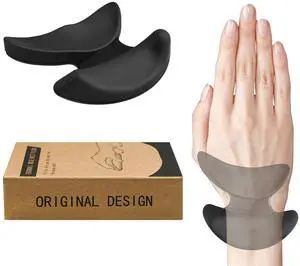 Ergonomic Wrist Rest for Mouse, Dual Palm-Wrist Support, Black | Curved Design for Wrist Pain Relief, Lightweight Portable, Glides Smoothly with Hand and Mouse Ergonomic Wrist Rest for Mouse, Dual Palm-Wrist Support, Black | Curved Design for Wrist Pain Relief, Lightweight Portable, Glides Smoothly with Hand and Mouse