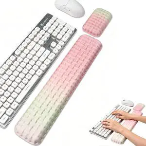 Ergonomic Keyboard and Mouse Wrist Rest Set - Wrist Support for Mouse, Computer Wrist Cushion Combo, Soft Memory Foam Wrist Support for Keyboard, Laptop, Mac, Office, Work, Gaming Ergonomic Keyboard and Mouse Wrist Rest Set - Wrist Support for Mouse, Computer Wrist Cushion Combo, Soft Memory Foam Wrist Support for Keyboard, Laptop, Mac, Office, Work, Gaming