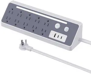 Power Strip Surge Protector,10 Outlets 1875W with 1 USB A and 2 USB C Port 5V 3.4A 17W Charging,4.9 ft Extension ETL Listed Cord, for Home, Office, Dorm Essential (4.9 FT-Flat Plug) Power Strip Surge Protector,10 Outlets 1875W with 1 USB A and 2 USB C Port 5V 3.4A 17W Charging,4.9 ft Extension ETL Listed Cord, for Home, Office, Dorm Essential (4.9 FT-Flat Plug)