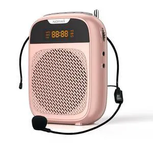 Mini Voice Amplifier Portable Rechargeable Bluetooth Speaker 4000mAh with Wired Microphone Headset PA System Personal Voice Amplifier for Teachers, Tour Guides, Meeting, Coaches (Rose Gold) Mini Voice Amplifier Portable Rechargeable Bluetooth Speaker 4000mAh with Wired Microphone Headset PA System Personal Voice Amplifier for Teachers, Tour Guides, Meeting, Coaches (Rose Gold)