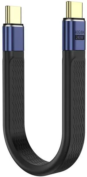 5 inch USB-C Cable - 40Gbps, 240W, 8K@60Hz - USB4 Compatible with Thunderbolt 4/3 - Supports OTG, 8K Display 5 inch USB-C Cable - 40Gbps, 240W, 8K@60Hz - USB4 Compatible with Thunderbolt 4/3 - Supports OTG, 8K Display