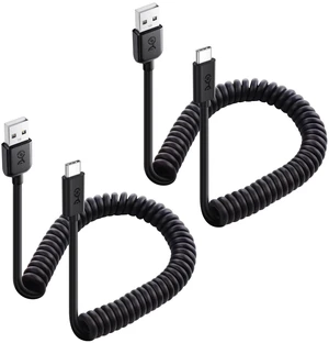 2-Pack USB to USB C Coiled Cable, 3A/15W, 1-4ft | Supports Apple CarPlay and Android Auto, for iPhone 17/16, Galaxy S23, iPad, Coiled USB A to USB C Cable 2-Pack USB to USB C Coiled Cable, 3A/15W, 1-4ft | Supports Apple CarPlay and Android Auto, for iPhone 17/16, Galaxy S23, iPad, Coiled USB A to USB C Cable