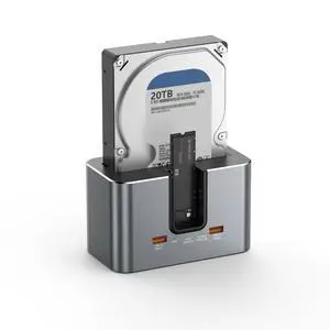 Dual Bay Docking Station for SATA & NVMe SSD, 10Gbps USB-C Hard Drive Dock with Aluminum Body & USB Hub, Supports 2.5/3.5 HDD SSD & M.2 NVMe Dual Bay Docking Station for SATA & NVMe SSD, 10Gbps USB-C Hard Drive Dock with Aluminum Body & USB Hub, Supports 2.5/3.5 HDD SSD & M.2 NVMe