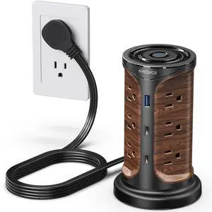 Flat Plug Surge Protector Power Strip Tower with 12 Outlets 3 USB(2 Type C), 6.5 FT Ultra Flat Extension Cord with Multiple Outlets, Charging Station with Screw Wall Mount for Home Office Dorm Flat Plug Surge Protector Power Strip Tower with 12 Outlets 3 USB(2 Type C), 6.5 FT Ultra Flat Extension Cord with Multiple Outlets, Charging Station with Screw Wall Mount for Home Office Dorm