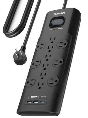 Surge Protector Power Strip (3480J), 12 Outlets with 2 USB A and 20W USB C Fast Charging, 6ft Flat Plug, Heavy-Duty Extension Cord for Workbench, Kitchen, Garage Must Have, ETL Listed Surge Protector Power Strip (3480J), 12 Outlets with 2 USB A and 20W USB C Fast Charging, 6ft Flat Plug, Heavy-Duty Extension Cord for Workbench, Kitchen, Garage Must Have, ETL Listed