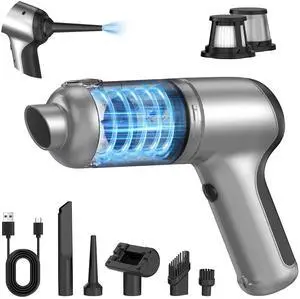 Car Vacuum Cleaner Cordless, 20000PA Powerful Mini Vacuum & Air Duster with Brushless Motor, 3 in 1 Portable Hand Held Vacuums Cleaner for Car Home Office Car Vacuum Cleaner Cordless, 20000PA Powerful Mini Vacuum & Air Duster with Brushless Motor, 3 in 1 Portable Hand Held Vacuums Cleaner for Car Home Office