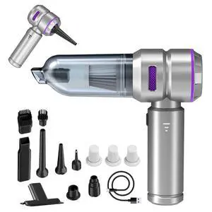 Car Vacuum Portable Cordless 20000pa High Power 4-in-1 Handheld Vacuum Cordless Rechargeable, Portable Vacuum with 3 Reusable Filter, Small Vacuums for Car Home Office & Pet(Silver Purple) Car Vacuum Portable Cordless 20000pa High Power 4-in-1 Handheld Vacuum Cordless Rechargeable, Portable Vacuum with 3 Reusable Filter, Small Vacuums for Car Home Office & Pet(Silver Purple)