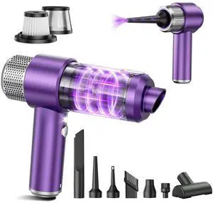 Handheld Car Vacuum Cleaner Cordless, 15000PA High Power Vacuum & Air Duster, 4-in-1 Portable Mini Vacuum with LED Light, Hand Held Vacuum Cleaner for Car Home Office Handheld Car Vacuum Cleaner Cordless, 15000PA High Power Vacuum & Air Duster, 4-in-1 Portable Mini Vacuum with LED Light, Hand Held Vacuum Cleaner for Car Home Office