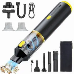 Car Vacuum Cordless, 21000Pa Powerful Suction Handheld Cleaner for Car, Home & Pet Hair, 4-in-1 Portable Mini Vacuum with Multiple Attachments for Deep Cleaning, Type-C Rechargeable Car Vacuum Cordless, 21000Pa Powerful Suction Handheld Cleaner for Car, Home & Pet Hair, 4-in-1 Portable Mini Vacuum with Multiple Attachments for Deep Cleaning, Type-C Rechargeable