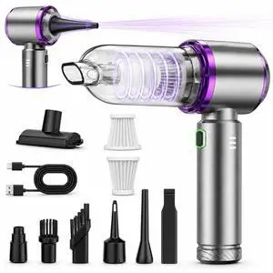 Cordless Handheld Car Vacuum, 21000Pa High Power Mini Portable Vacuum & Air Duster, Brushless Motor with HEPA Filter, 7-in-1 Cleaning Kit for Car, Home and Pet Hair Cordless Handheld Car Vacuum, 21000Pa High Power Mini Portable Vacuum & Air Duster, Brushless Motor with HEPA Filter, 7-in-1 Cleaning Kit for Car, Home and Pet Hair