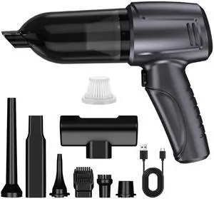 Car Vacuum Portable Cordless, 16000PA Powerful Suction, 5 in 1 Mini Handheld Vacuum Cleaner, Small Car Vacuum Cleaner, Brushless Motor, Air Duster, 4000mAh, Dual Filter, for Cars,Home,Office,Pet Car Vacuum Portable Cordless, 16000PA Powerful Suction, 5 in 1 Mini Handheld Vacuum Cleaner, Small Car Vacuum Cleaner, Brushless Motor, Air Duster, 4000mAh, Dual Filter, for Cars,Home,Office,Pet