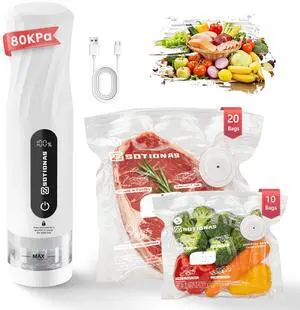 Compact Vacuum Sealer for Food (Vacuum Sealer Machine + 30 Reusable Vacuum Sealer Bags), Powerful Handheld Vacuum Sealer Machine with Lock Function, Preserve 8X Freshness, Portable for Travel Compact Vacuum Sealer for Food (Vacuum Sealer Machine + 30 Reusable Vacuum Sealer Bags), Powerful Handheld Vacuum Sealer Machine with Lock Function, Preserve 8X Freshness, Portable for Travel