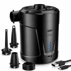 Air Pump for Inflatables,Air Mattress Pump,5200mAh Battery,Camping Essentials,Electric Air Pump,4 Air Nozzles,Fast Inflate,Inflatable mat,Air Mattresses Beds,Pool Floats,Vacuum Storage Air Pump for Inflatables,Air Mattress Pump,5200mAh Battery,Camping Essentials,Electric Air Pump,4 Air Nozzles,Fast Inflate,Inflatable mat,Air Mattresses Beds,Pool Floats,Vacuum Storage