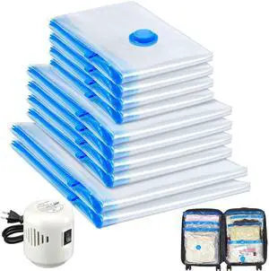 10 Pack Travel Vacuum Storage Bags With Electric Pump, Vacuum Seal Bags for Clothing, Vacuum Sealer Bags for Luggage, Travel Essentials 10 Pack Travel Vacuum Storage Bags With Electric Pump, Vacuum Seal Bags for Clothing, Vacuum Sealer Bags for Luggage, Travel Essentials