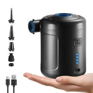 Portable Air Pump for Inflatables, Rechargeable Air Mattress Pump, 400L/min Quick-Fill Inflate & Deflate, 6000mAh Battery Powered Pump for Air Beds, Pool Floats, Vacuum Storage Bags Portable Air Pump for Inflatables, Rechargeable Air Mattress Pump, 400L/min Quick-Fill Inflate & Deflate, 6000mAh Battery Powered Pump for Air Beds, Pool Floats, Vacuum Storage Bags