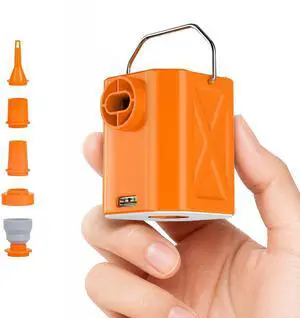 Portable Air Pump for Inflatables, 1.56 oz Mini Rechargeable Air Mattress Pump with Camping Light, Inflator and Deflator for Pool Floats, Swim Rings, Sleeping Pads, Vacuum Storage Bags Portable Air Pump for Inflatables, 1.56 oz Mini Rechargeable Air Mattress Pump with Camping Light, Inflator and Deflator for Pool Floats, Swim Rings, Sleeping Pads, Vacuum Storage Bags