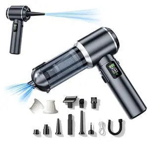 Car Vacuum Portable Cordless,20000Pa Suction Power Handheld Vacuum Ideal for Quick Cleaning in Cars, Homes, and Offices,with Washable Filter and Replaceable Nozzle,Type-C Charging,Silver&Gray Car Vacuum Portable Cordless,20000Pa Suction Power Handheld Vacuum Ideal for Quick Cleaning in Cars, Homes, and Offices,with Washable Filter and Replaceable Nozzle,Type-C Charging,Silver&Gray
