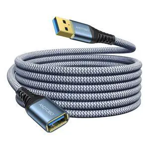 10FT USB Extension Cable, USB 3.0 Type A Male to Female Extender Cables High-Speed Data Transfer 5Gbps Compatible with Gamepad, Printer, Webcam, USB Keyboard, Flash Drive, Hard Drive 10FT USB Extension Cable, USB 3.0 Type A Male to Female Extender Cables High-Speed Data Transfer 5Gbps Compatible with Gamepad, Printer, Webcam, USB Keyboard, Flash Drive, Hard Drive