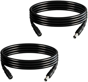 9.8ft 5.5×2.1mm DC Cable Black Male to Female DC Extension Cable | 12V DC Connectors for Security Cameras, Routers, and LED Strips 9.8ft 5.5×2.1mm DC Cable Black Male to Female DC Extension Cable | 12V DC Connectors for Security Cameras, Routers, and LED Strips