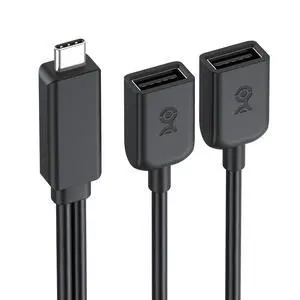 Cable Matters USB-C Male to Dual USBA Female Splitter 1 in 2 Out, 1ft Cable Matters USB-C Male to Dual USBA Female Splitter 1 in 2 Out, 1ft