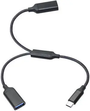 USB Splitter Cable 1FT, USB Type C Male to Dual Type A Female Y Splitter Adapter 1 in 2 Out, Power & Data with OTG Function Intelligent Chip, for Smartphone, Laptop, Car etc USB Splitter Cable 1FT, USB Type C Male to Dual Type A Female Y Splitter Adapter 1 in 2 Out, Power & Data with OTG Function Intelligent Chip, for Smartphone, Laptop, Car etc