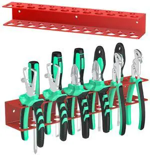 Screwdrivers Pliers Holder Wall Mount, Metal Utility Storage Rack for Pliers Small Tools, Screw Driver Organizer Suitable Garages Homes Workshops Sheds (23 holes 1PC Red) Screwdrivers Pliers Holder Wall Mount, Metal Utility Storage Rack for Pliers Small Tools, Screw Driver Organizer Suitable Garages Homes Workshops Sheds (23 holes 1PC Red)