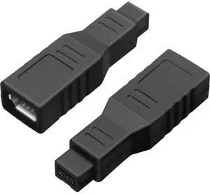 2Pack FireWire 400 to 800 Adapter Converter IEEE 1394a 6-Pin Female to 1394b 9-Pin Male 2Pack FireWire 400 to 800 Adapter Converter IEEE 1394a 6-Pin Female to 1394b 9-Pin Male