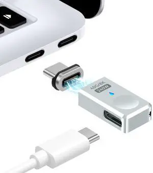 Magnetic USB C Adapter, 40Gbps 24Pins Type-C Connector Compatible with Thunderbolt3 USB4.0, 240W PD Charge, 8K@60Hz 4K@144Hz Video Output, Compatible for MacBook Pro Air and More Type C Device Magnetic USB C Adapter, 40Gbps 24Pins Type-C Connector Compatible with Thunderbolt3 USB4.0, 240W PD Charge, 8K@60Hz 4K@144Hz Video Output, Compatible for MacBook Pro Air and More Type C Device