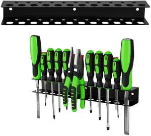 Screwdriver Organizer, Steel Screwdriver Holder, Heavy Duty Garage Tool Organizer Wall Mount for Pliers Utility Storage Rack for Workspace, Workshop, Shed with 23 Holes (1 Pack) Screwdriver Organizer, Steel Screwdriver Holder, Heavy Duty Garage Tool Organizer Wall Mount for Pliers Utility Storage Rack for Workspace, Workshop, Shed with 23 Holes (1 Pack)