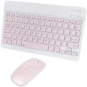 Bluetooth Wireless Keyboard and Mouse Combo,Ultra-Slim Ergonomic Small Rechargeable Bluetooth Keyboard Mouse Set for Apple iPad iPhone Samsung Tablet Phone Android PC Computer Mac Smartphone(Pink) Bluetooth Wireless Keyboard and Mouse Combo,Ultra-Slim Ergonomic Small Rechargeable Bluetooth Keyboard Mouse Set for Apple iPad iPhone Samsung Tablet Phone Android PC Computer Mac Smartphone(Pink)