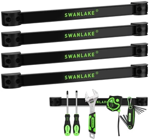 4-Piece 12" Magnetic Tool Holder Storage Organizer, Wall Mount Rack Garage Organization, Magnetic Strip for Garage Organization 4-Piece 12" Magnetic Tool Holder Storage Organizer, Wall Mount Rack Garage Organization, Magnetic Strip for Garage Organization