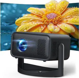 Projector with WiFi and Bluetooth, Portable 4k Movie Projector, 1080P HD Support, 360° Adjustable Stand, Electric Focus & Auto Keystone Correction, Compatible for Phone, TV Stick, HDMI, USB, Laptop Projector with WiFi and Bluetooth, Portable 4k Movie Projector, 1080P HD Support, 360° Adjustable Stand, Electric Focus & Auto Keystone Correction, Compatible for Phone, TV Stick, HDMI, USB, Laptop